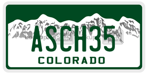 ASCH35  license plate in CO