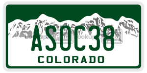 ASOC38  license plate in CO