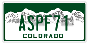 ASPF71  license plate in CO