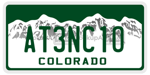 AT3NC1O  license plate in CO