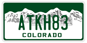 ATKH83  license plate in CO