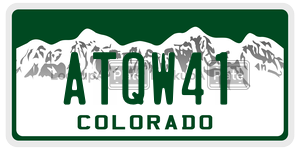 ATQW41 license plate in Colorado