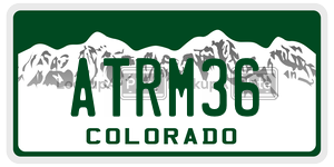 ATRM36  license plate in CO