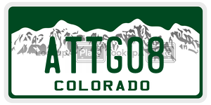 ATTG08  license plate in CO