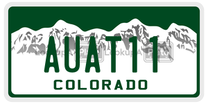 AUAT11  license plate in CO