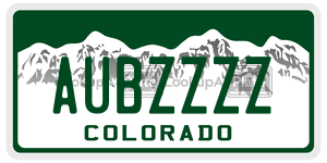 AUBZZZZ  license plate in CO