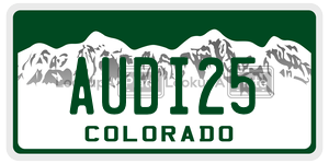 AUDI25  license plate in CO