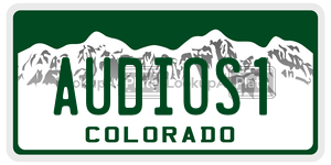 AUDIOS1  license plate in CO