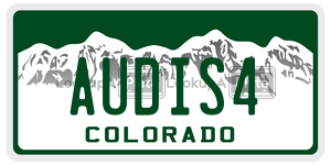 AUDIS4  license plate in CO