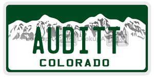 AUDITT  license plate in CO