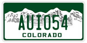 AUIO54  license plate in CO