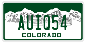 AUIQ54  license plate in CO