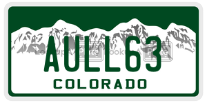 AULL63  license plate in CO