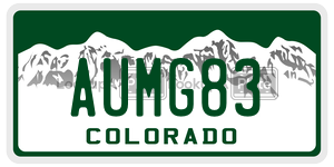 AUMG83  license plate in CO