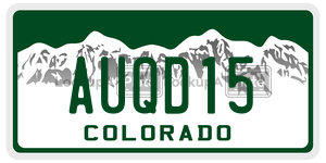 AUQD15  license plate in CO