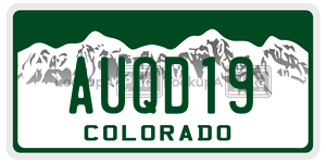 AUQD19  license plate in CO