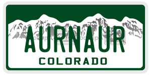 AURNAUR  license plate in CO