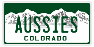 AUSSIES  license plate in CO