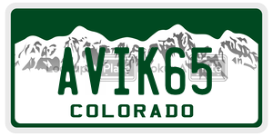 AVIK65  license plate in CO