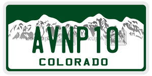 AVNP10  license plate in CO