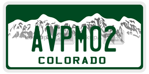 AVPM02  license plate in CO