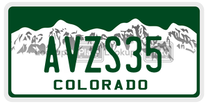 AVZS35  license plate in CO