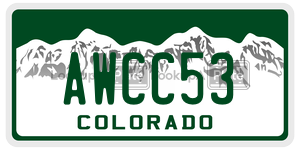 AWCC53  license plate in CO