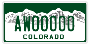AWOOOOO  license plate in CO
