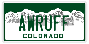 AWRUFF  license plate in CO