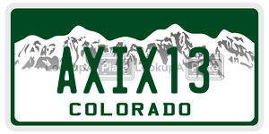 AXIX13  license plate in CO