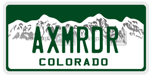 AXMRDR  license plate in CO