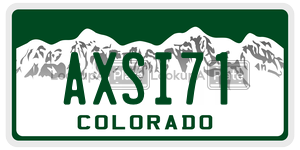 AXSI71  license plate in CO