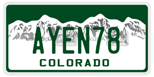 AYEN78  license plate in CO