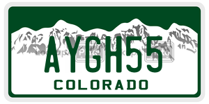 AYGH55  license plate in CO