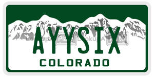 AYYSIX  license plate in CO