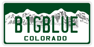 B1GBLUE  license plate in CO