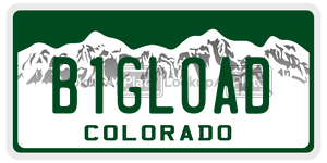 B1GLOAD  license plate in CO