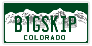 B1GSKIP  license plate in CO