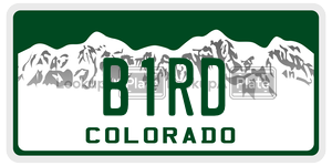 B1RD  license plate in CO