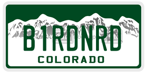 B1RDNRD  license plate in CO