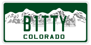 B1TTY  license plate in CO