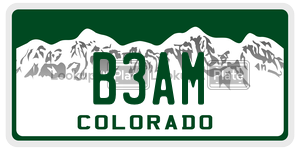 B3AM  license plate in CO