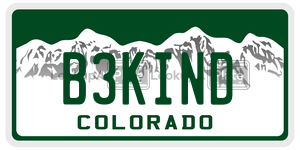B3KIND  license plate in CO