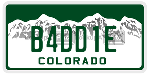 B4DD1E  license plate in CO