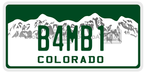 B4MB1  license plate in CO