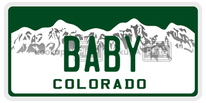 BABY  license plate in CO