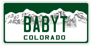 BABYT license plate in Colorado