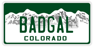 BADGAL  license plate in CO
