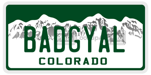 BADGYAL  license plate in CO