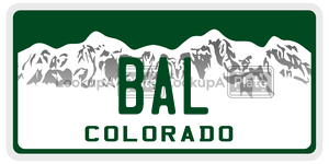 BAL  license plate in CO